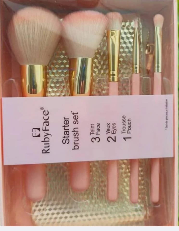 RubyFace Starter Brush Set – 6-Piece Essentials